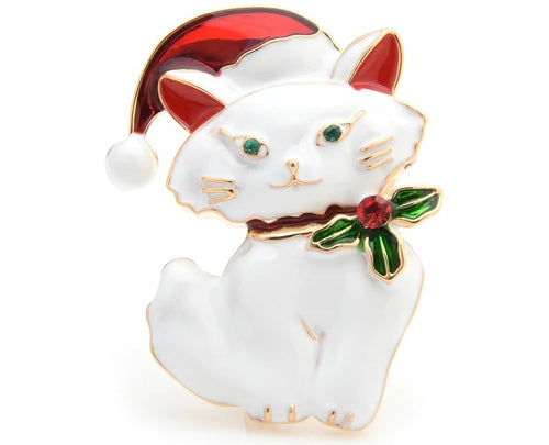 Petlington-Christmas Cat Brooches