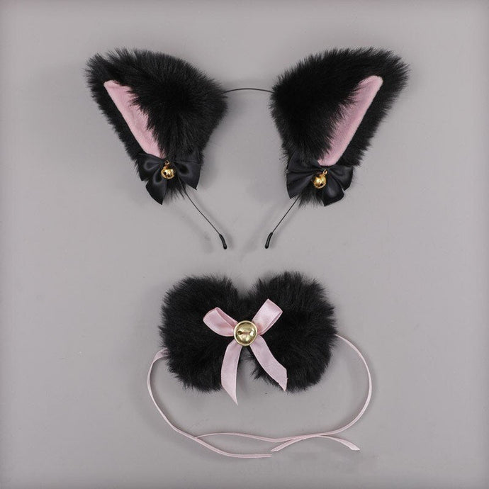 Cat Ears Headband & Collar Set