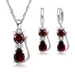 Load image into Gallery viewer, Cat Silver Necklace and Earrings (FREE)
