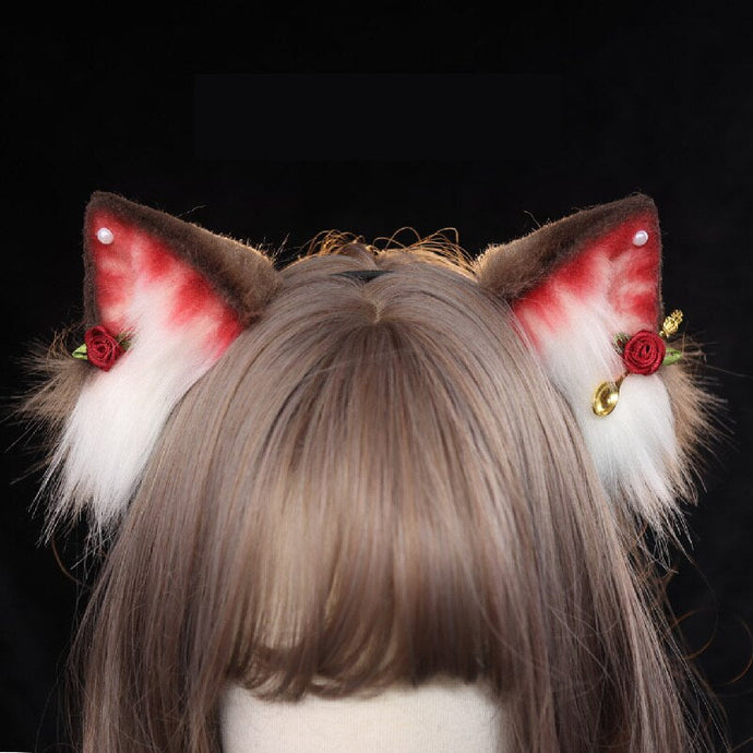 Rosy Cat Ears Headband