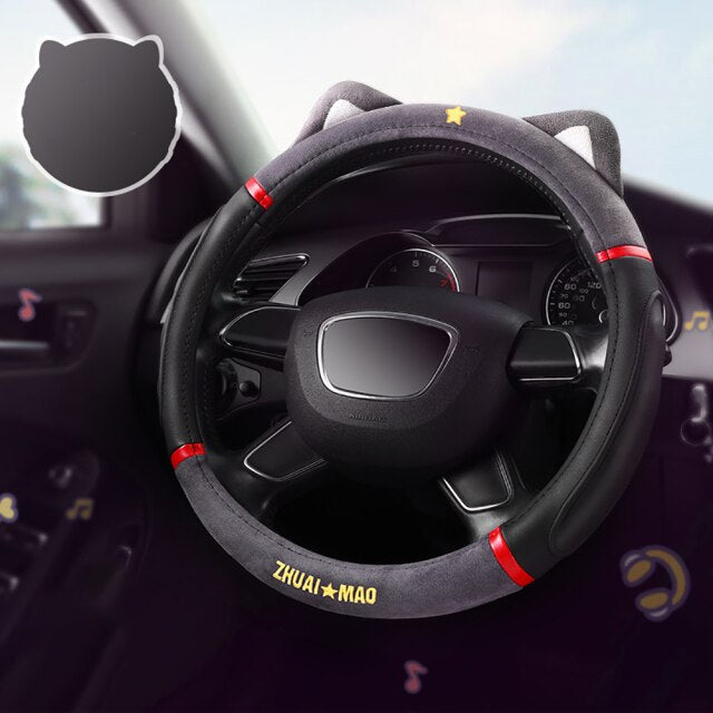 Cat Car Steering Wheel Cover