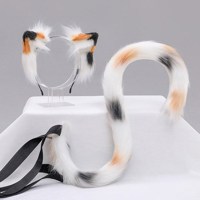 Tabby Cat Ears and Tail