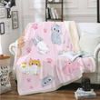 Load image into Gallery viewer, Cartoon Cat Throw Blanket

