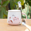 Load image into Gallery viewer, Ceramic Cat Mug with Spoon
