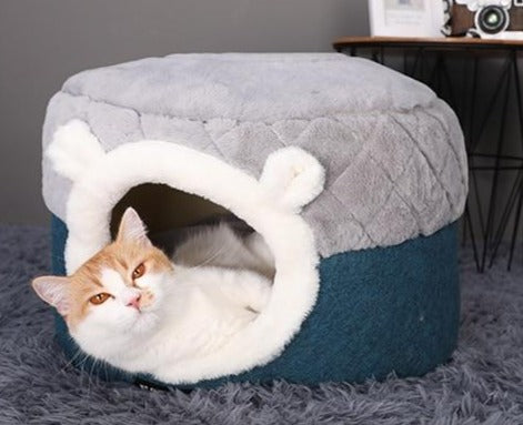 Petlington-2in1 Cat Soft Plush Bed