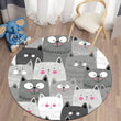 Load image into Gallery viewer, Cat Printed Round Carpet
