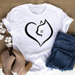 Load image into Gallery viewer, Cat Love Heart T-shirt
