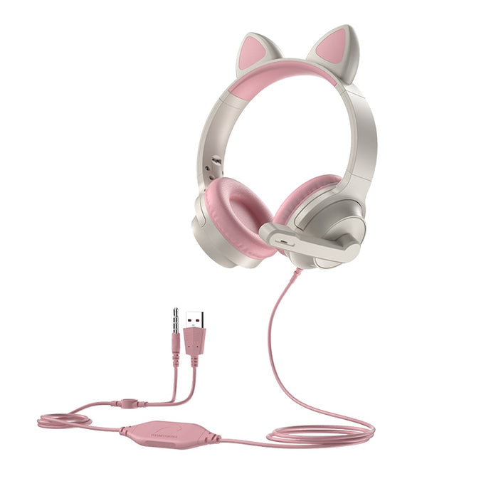 Cat Ears Headphone with Mic