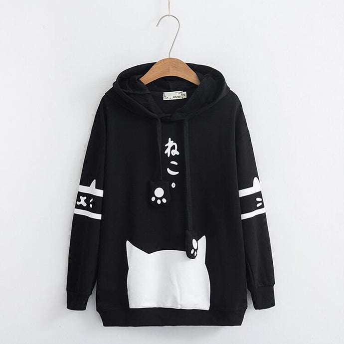 Cat Pullover Hoodie for Women
