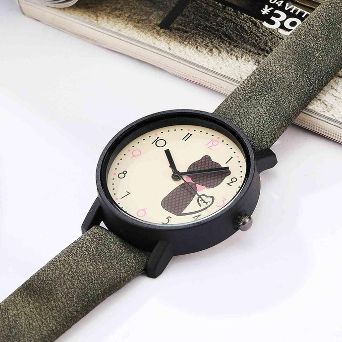 Cat Printed Women's Wristwatch