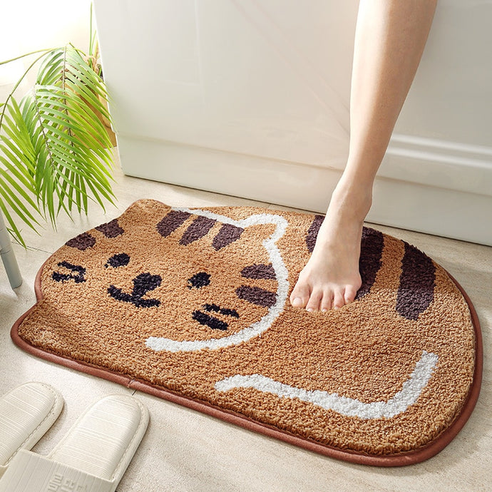 Cat Soft Fiber Bathroom Mat