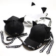 Load image into Gallery viewer, Cat Ear Gothic Baseball Cap
