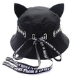 Load image into Gallery viewer, Cat Ribbon Ear Gothic Hat
