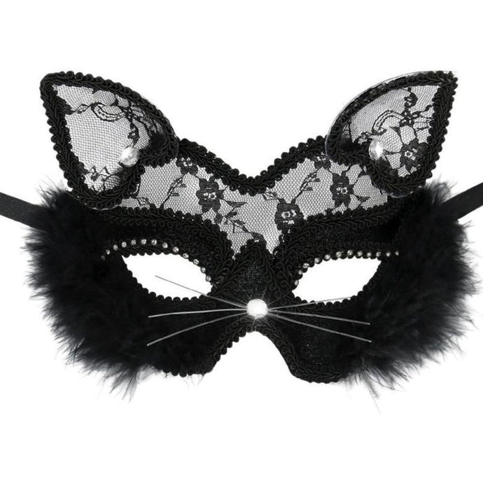 Black Cat Masquerade Mask