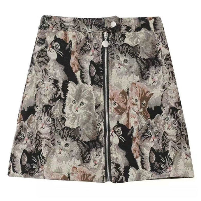 Harajuku Korean Cat Skirt