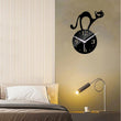 Load image into Gallery viewer, Cat Acrylic Mirror Wall Clock
