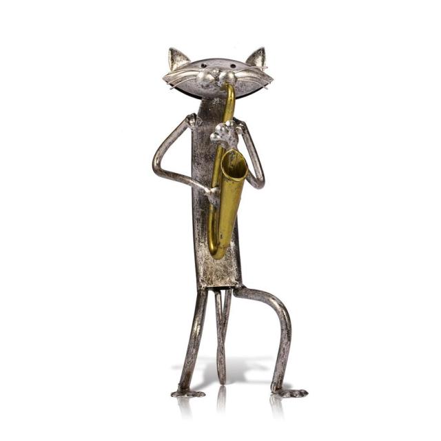Metal Figurine Cat Home Decoration
