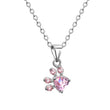 Load image into Gallery viewer, Crystal Cat Paw Fashion Necklace
