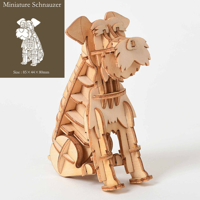 Wooden Cut 3D Dog Puzzles