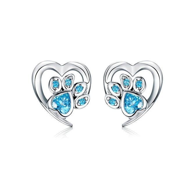 925 Sterling Hearty Dog Earrings