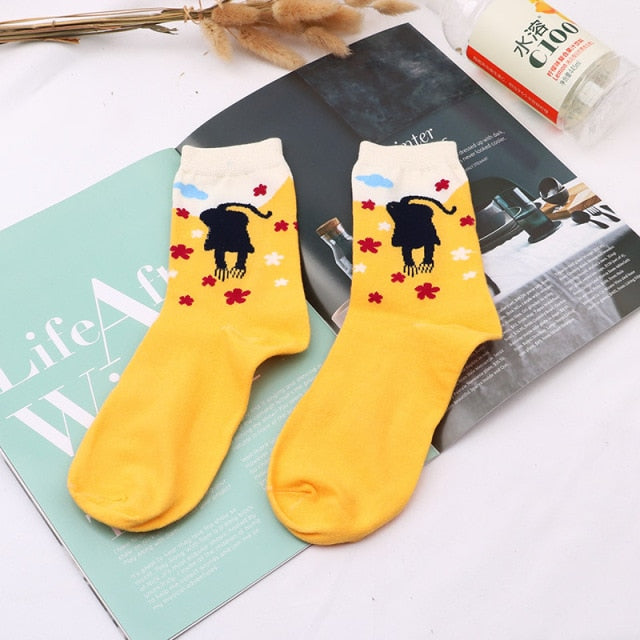 Petlington-Cat Art Socks