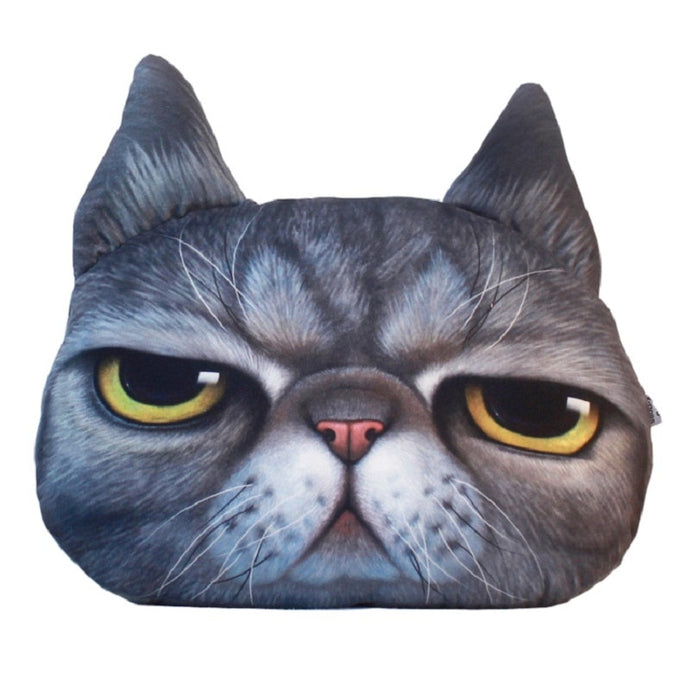 Petlington-3D Cute Cat Head Pillow