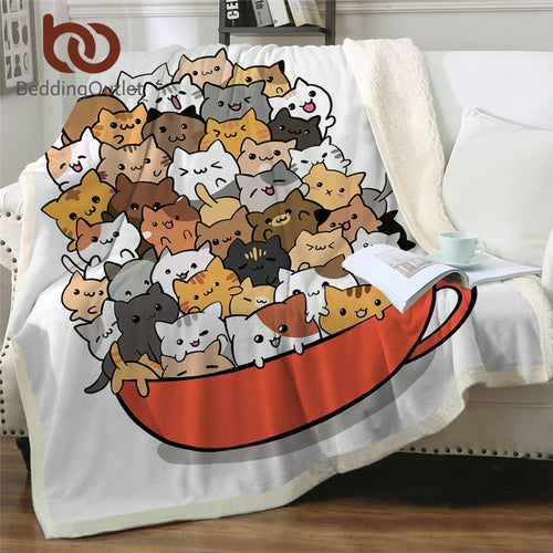 Petlington-Cat Pattern Fleece Blanket