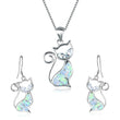 Load image into Gallery viewer, Cat Necklace and Earrings
