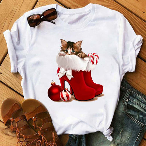 Petlington-Cat High-heeled T-shirt