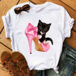 Load image into Gallery viewer, Petlington-Cat High-heeled T-shirt
