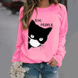 Load image into Gallery viewer, Black Cat Ew People Sweatshirt
