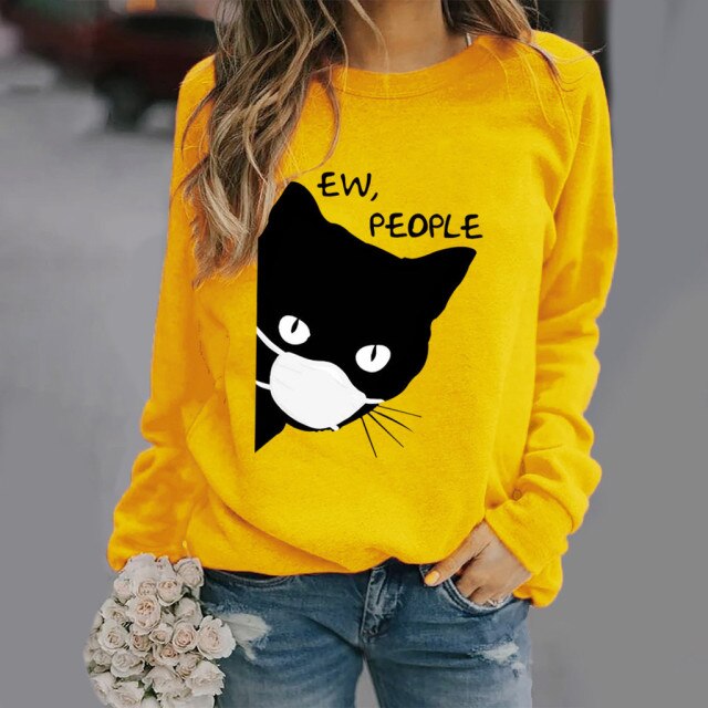 Black Cat Ew People Sweatshirt