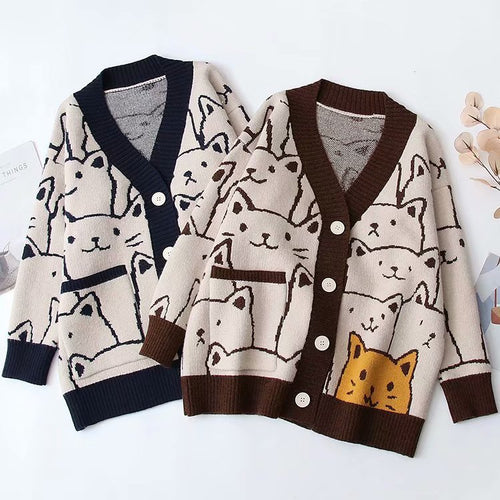 Petlington-Cat Cardigan Sweater