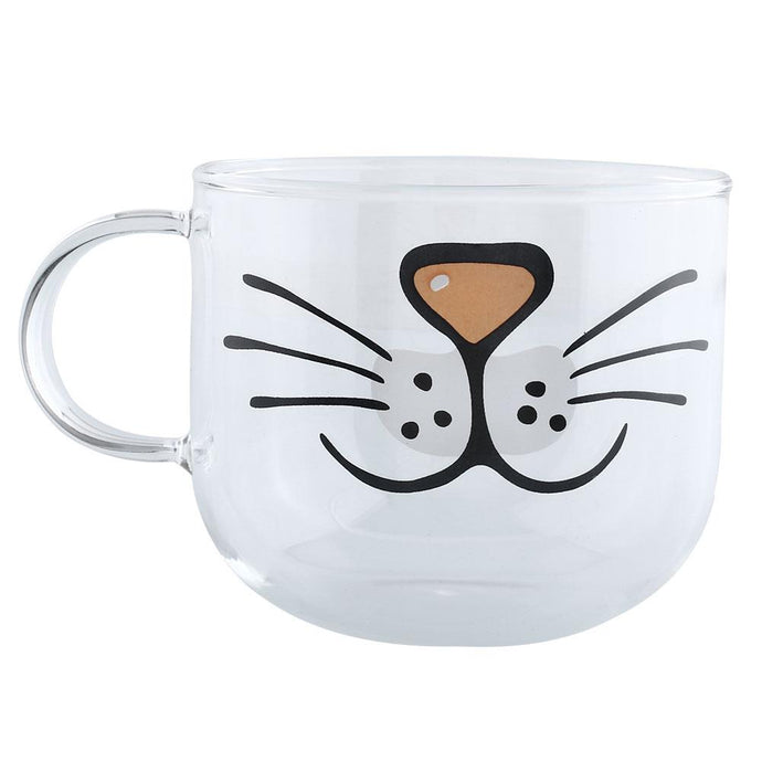 Kitty Face Glass Cup