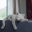 Load image into Gallery viewer, Lying Cat 3D Paper Sculpture
