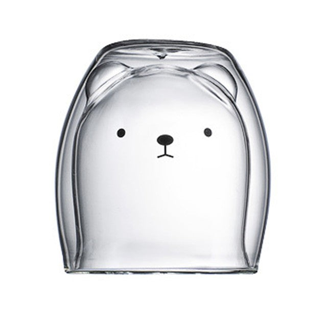 Double Layer Dog Glass Cup