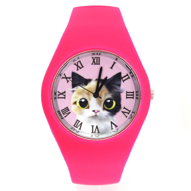 Fashion Silicone Cat Wristwatch
