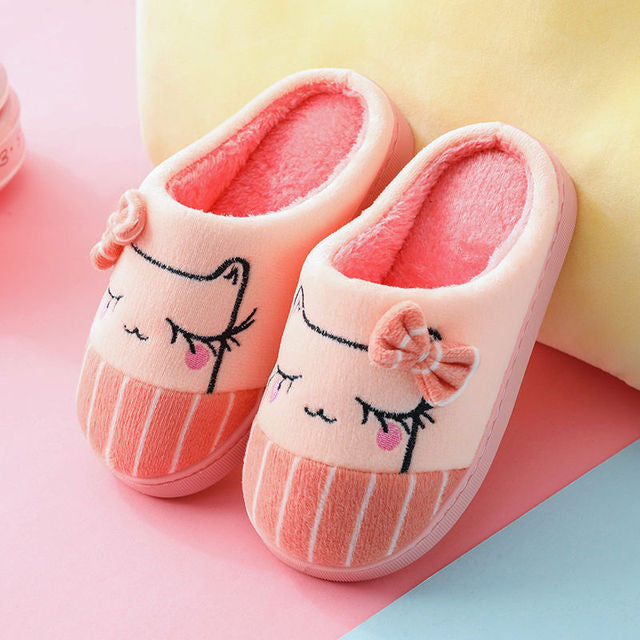Cat Children Cotton Slippers