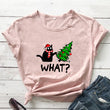 Load image into Gallery viewer, Petlington-Black Cat What Christmas T-shirt
