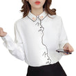 Load image into Gallery viewer, White Cat Embroidered Blouse
