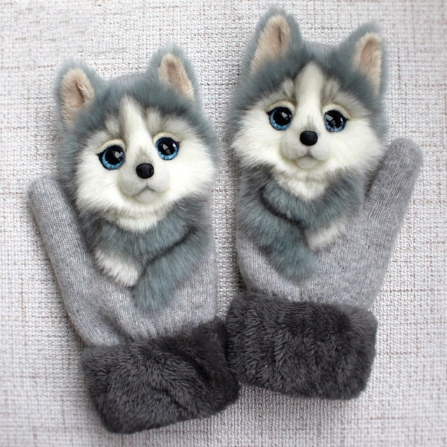 Petlington-Dog Knitted Gloves