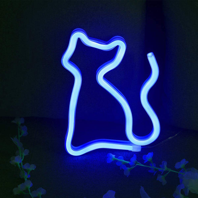 Cat-shaped Neon Light