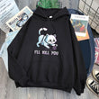 Load image into Gallery viewer, Petlington-Cat I&#39;ll Kill You Hoodies
