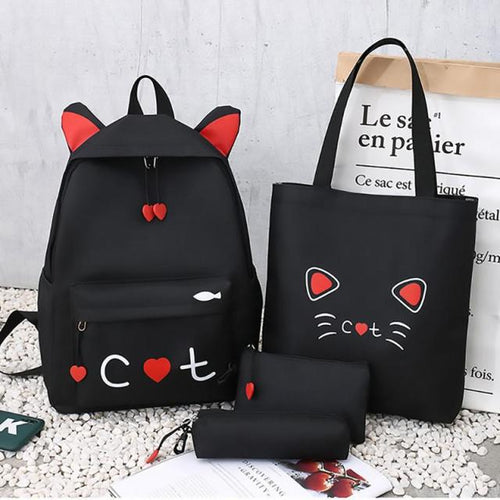 Petlington-4pcs Hearts Cat Bags