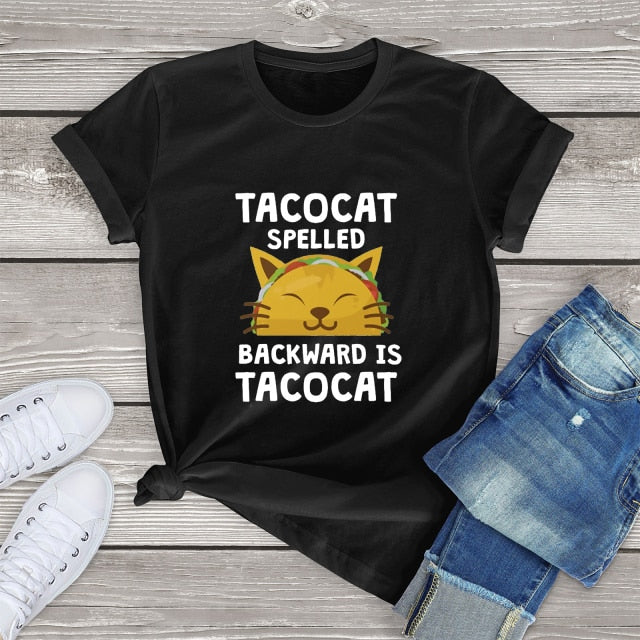 Petlington-Tacocat Spelled Backward T-shirt