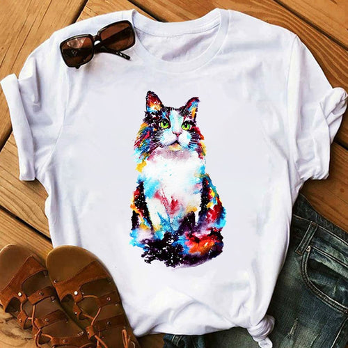 Petlington-Colorful Cat T-shirt