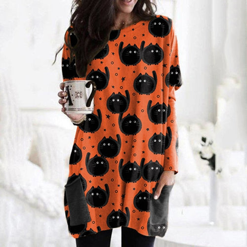 Petlington-Cat Pumpkin Dress