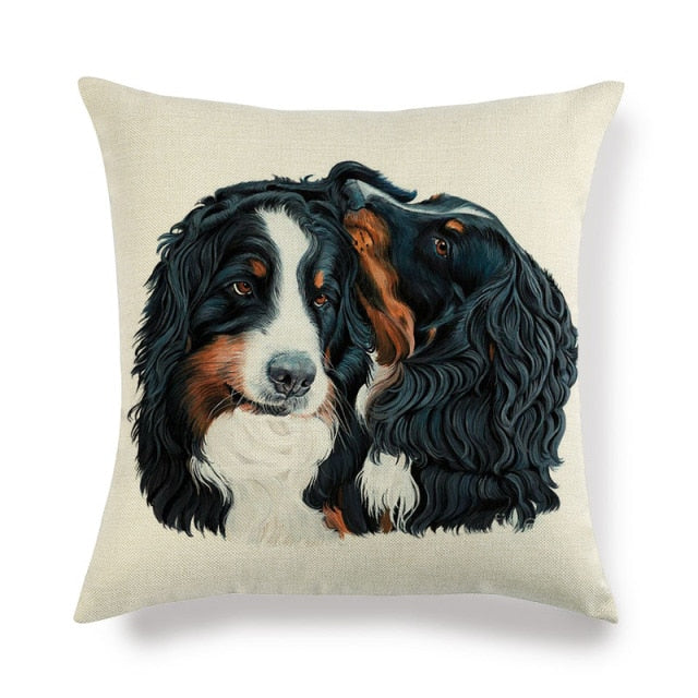 Throw Pillow Cover Dog Design
