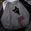 Load image into Gallery viewer, Black Cat Meow Sweatshirt
