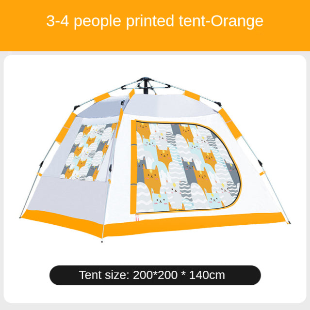 Printed Kitten Tent